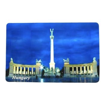 Hűtőmágnes lap, 10 x 6 cm, Hungary
