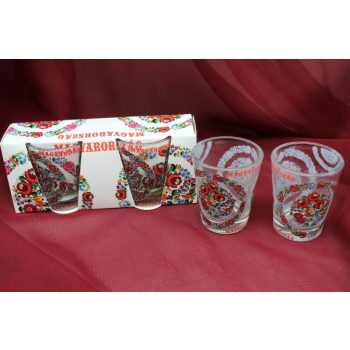 Üveg kupicás pohár, 2 db-os, Magyarország
