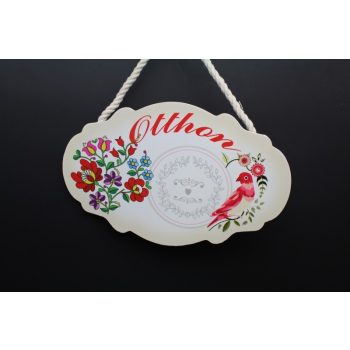 Fa ajtó tábla, otthon, 24 x 15 cm