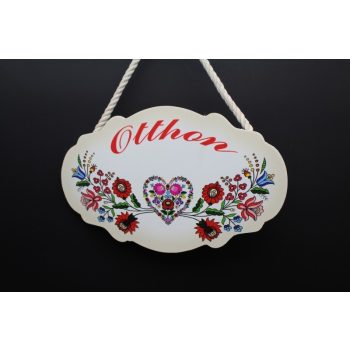 Fa ajtó tábla, otthon, 24 x 15 cm