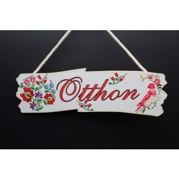 Fa ajtó tábla, otthon, 36 x 10 cm