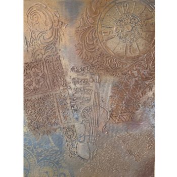 Bronz gitár című kép, 40 cm x 30 cm