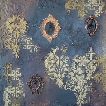 Réz violin kulcsok, 30 cm x 30 cm