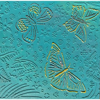 Pillangók című kép, 20 cm x 20 cm