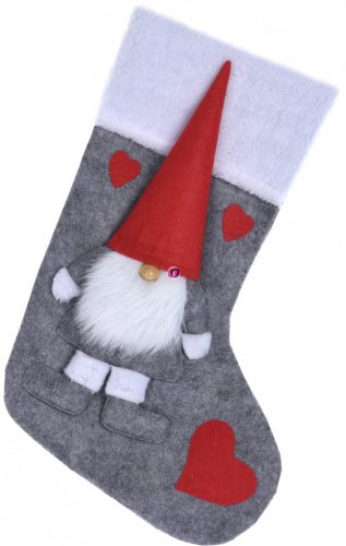 Karácsonyi kandalló zokni, szürke