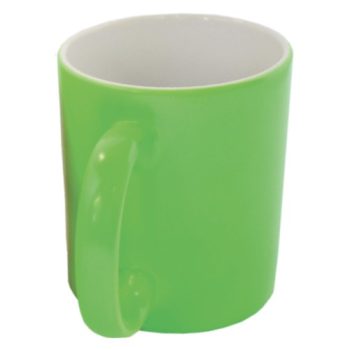   Neon ZÖLD színű kerámia bögre, félfényes, 3 dl, felirattal