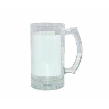   Sörös korsó, üveg, egyedi fotóval vagy logóval, fényes, 500 ml