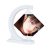 Üveg plakett rombusz alakú, fehér állvánnyal, egyedi képpel + felirattal