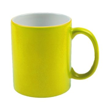   Neon CITROM színű kerámia bögre, félfényes, 3 dl, felirattal