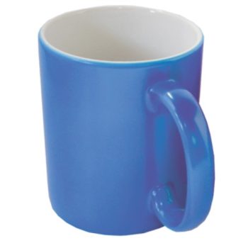   Neon KÉK színű kerámia bögre, félfényes, 3 dl, felirattal