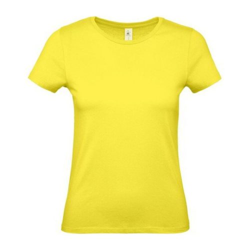 Póló, női, M méret, citromsárga, 2 oldalon képpel