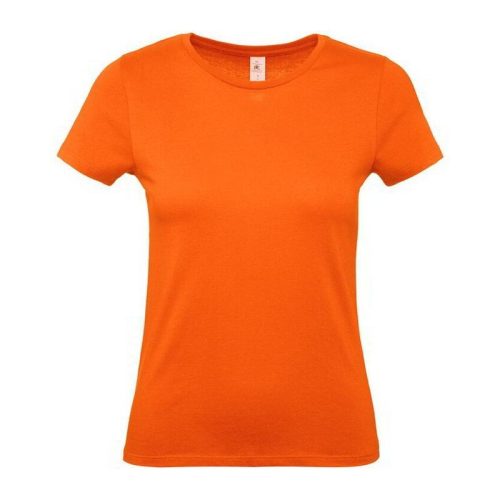 Póló, női, S méret, narancssárga, 1 oldalon felirattal