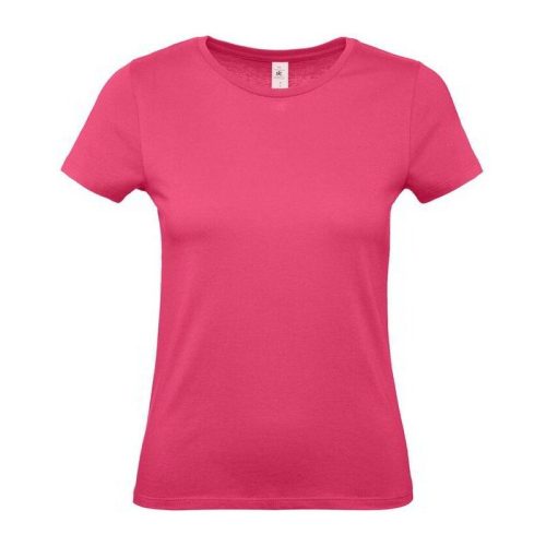 Póló, női, M méret, pink, 1 oldalon képpel másik oldalon felirattal