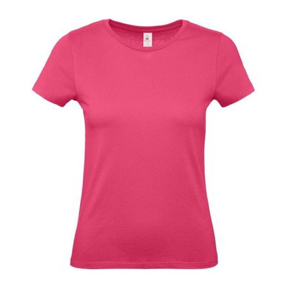 Póló, női, L méret, pink, 1 oldalon felirattal