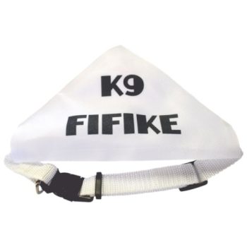   Kutya sál, egyedi fotóval vagy logóval, állítható méretű, fehér