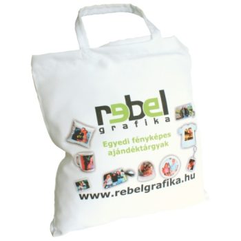   Szatyor, textil, egyedi fotóval vagy felirattal, fehér +10 féle színben