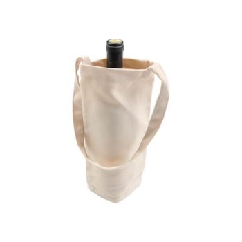   Boros üveg tartó táska, egyedi fotóval vagy logóval, natúr színben, strapabíró