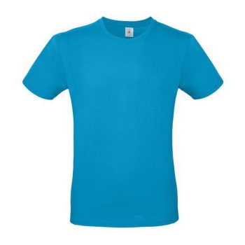   Póló, unisex, ciánkék, egyedi fotóval, felirattal vagy logóval, 1 vagy 2 oldalon dekorálva