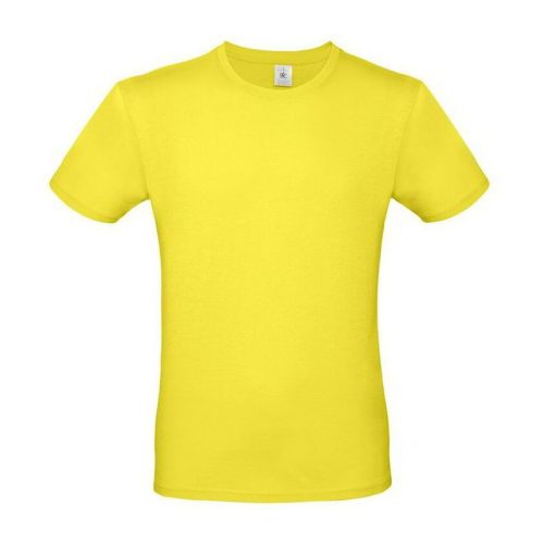Póló, unisex, XL méret, citromsárga, 2 oldalon felirattal