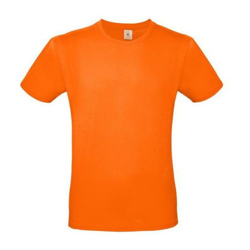 Póló, unisex, M méret, narancssárga, 2 oldalon képpel
