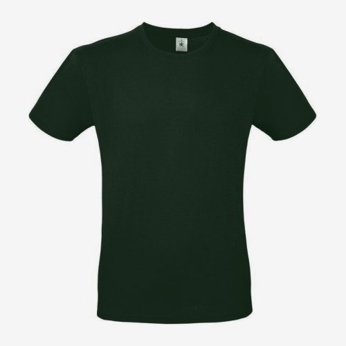Póló, unisex, XXL méret, sötétzöld, 2 oldalon képpel